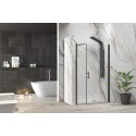 Porta doccia nera opaca 165 cm battente e anta fissa | KS5000N kamalu - 10