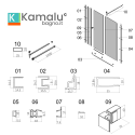 Porta doccia color nero scorrevole 120 cm senza telaio | KNM4000N kamalu - 4