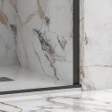 Porta doccia color nero scorrevole 120 cm senza telaio | KNM4000N kamalu - 6
