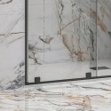 Porta doccia color nero scorrevole 120 cm senza telaio | KNM4000N kamalu - 7