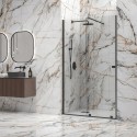 Porta doccia color nero scorrevole 120 cm senza telaio | KNM4000N kamalu - 1