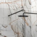 Porta doccia color nero scorrevole 120 cm senza telaio | KNM4000N kamalu - 5
