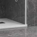 Doccia scorrevole 150 cm colore bianco opaco senza profili | KNM4000B kamalu - 7