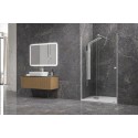 Doccia scorrevole 150 cm colore bianco opaco senza profili | KNM4000B kamalu - 10
