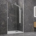 Doccia scorrevole 150 cm colore bianco opaco senza profili | KNM4000B kamalu - 2