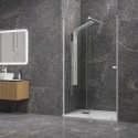 Doccia scorrevole 150 cm colore bianco opaco senza profili | KNM4000B kamalu - 1