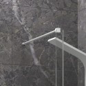 Doccia scorrevole 150 cm colore bianco opaco senza profili | KNM4000B kamalu - 5