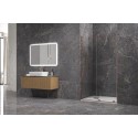 Porta doccia scorrevole 120 cm senza telaio color oro rosa | KNM4000GR kamalu - 10