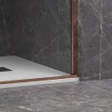 Porta doccia scorrevole 120 cm senza telaio color oro rosa | KNM4000GR kamalu - 6