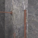 Porta doccia 150 cm senza telaio color oro rosa | KNM4000GR kamalu - 9