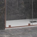 Porta doccia 150 cm senza telaio color oro rosa | KNM4000GR kamalu - 7