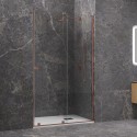 Porta doccia 150 cm senza telaio color oro rosa | KNM4000GR kamalu - 1