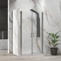 Box doccia apertura saloon 90-95cm finitura cromo | KS2800 Saloon kamalu - 2
