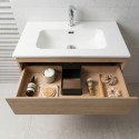 Mobile bagno 80 cm lavabo integrato legno chiaro | KAM-HR80 kamalu - 3
