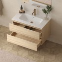Mobile bagno 100 cm lavabo integrato legno chiaro | KAM-HR100 kamalu - 2