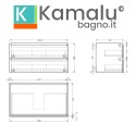Mobile bagno 100 cm lavabo integrato legno chiaro | KAM-HR100 kamalu - 4