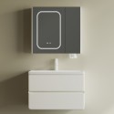 Mobile bagno 80 cm lavabo integrato e specchio contenitore | KAM-SM80 kamalu - 2