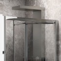 Porta doccia 70cm apertura a libro vetro trasparente K045 kamalu - 5