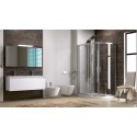 Box doccia stondato 120x90cm vetro trasparente KAM-K270 kamalu - 3