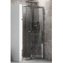 Porta doccia nicchia 85cm apertura a libro vetro trasparente K045 kamalu - 1