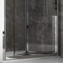Porta doccia nicchia 85cm apertura a libro vetro trasparente K045 kamalu - 3