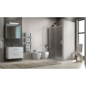 Box doccia nicchia 110cm altezza 180 vetro opaco K410N kamalu - 2