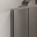 Doccia nicchia 100cm altezza 180cm vetro opaco K410N kamalu - 5