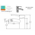 Rubinetto bidet monocomando modello Armon-B kamalu - 3