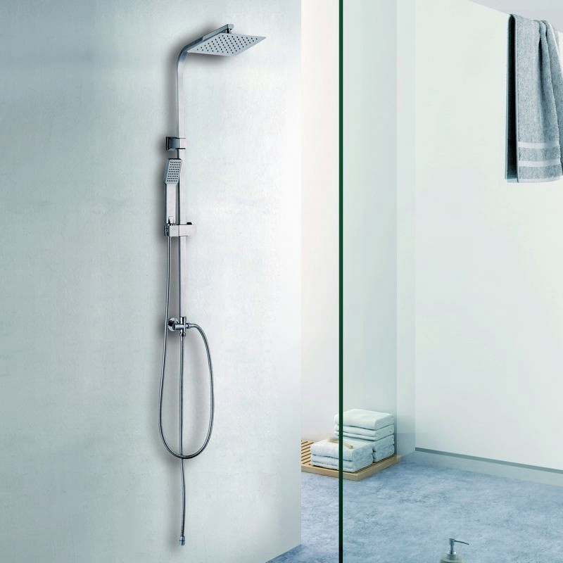 Colonna doccia design quadrato con soffione, doccetta e flessibile | V300C kamalu - 1