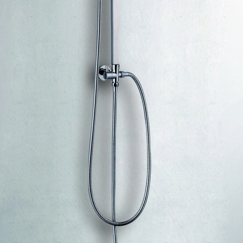 Colonna doccia design quadrato con soffione, doccetta e flessibile | V300C kamalu - 3