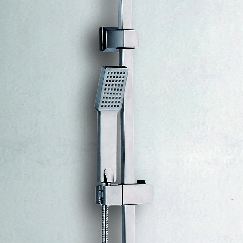 Colonna doccia design quadrato con soffione, doccetta e flessibile | V300C kamalu - 4