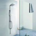 Colonna doccia design quadrato con soffione, doccetta e flessibile | V300C kamalu - 5