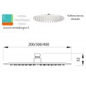 Soffione per doccia tondo in acciaio diametro 30cm ultraslim | SD30T kamalu - 3