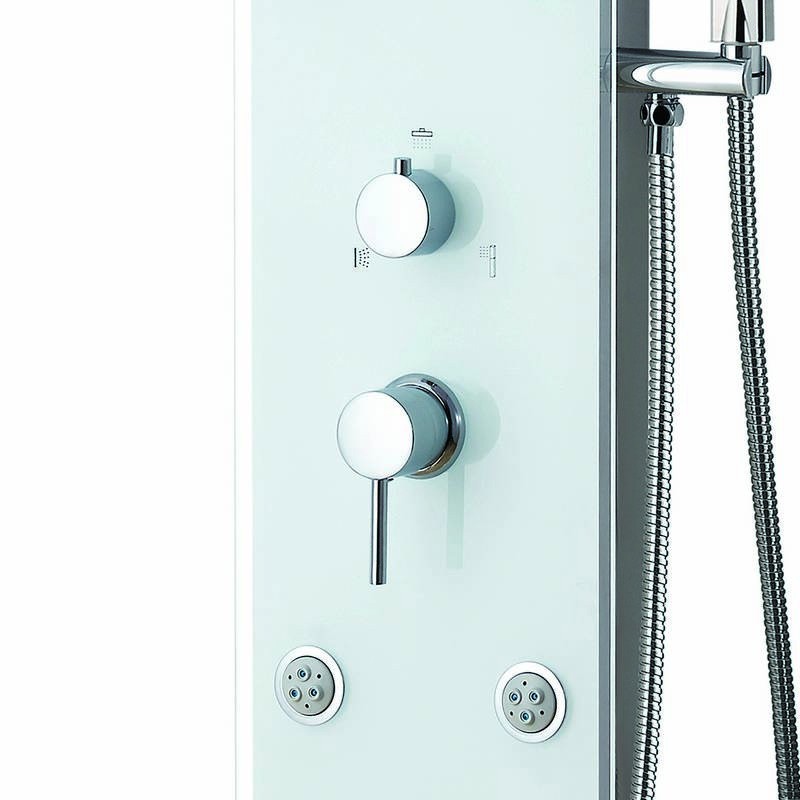 Colonna idromassaggio in PVC e vetro temperato con mensola integrata | Kaman-8800 kamalu - 7