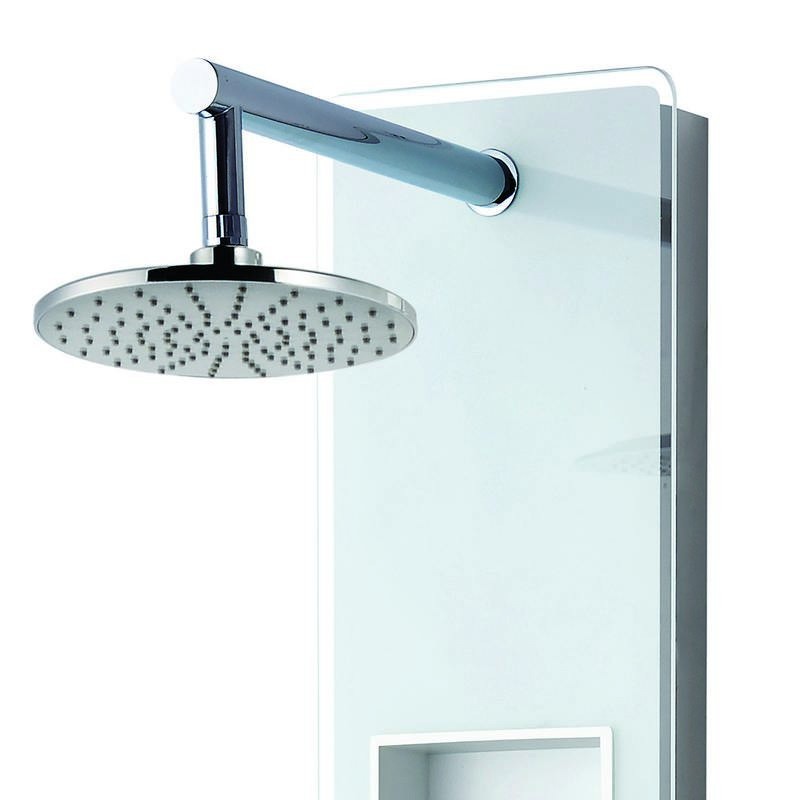 Colonna idromassaggio in PVC e vetro temperato con mensola integrata | Kaman-8800 kamalu - 5