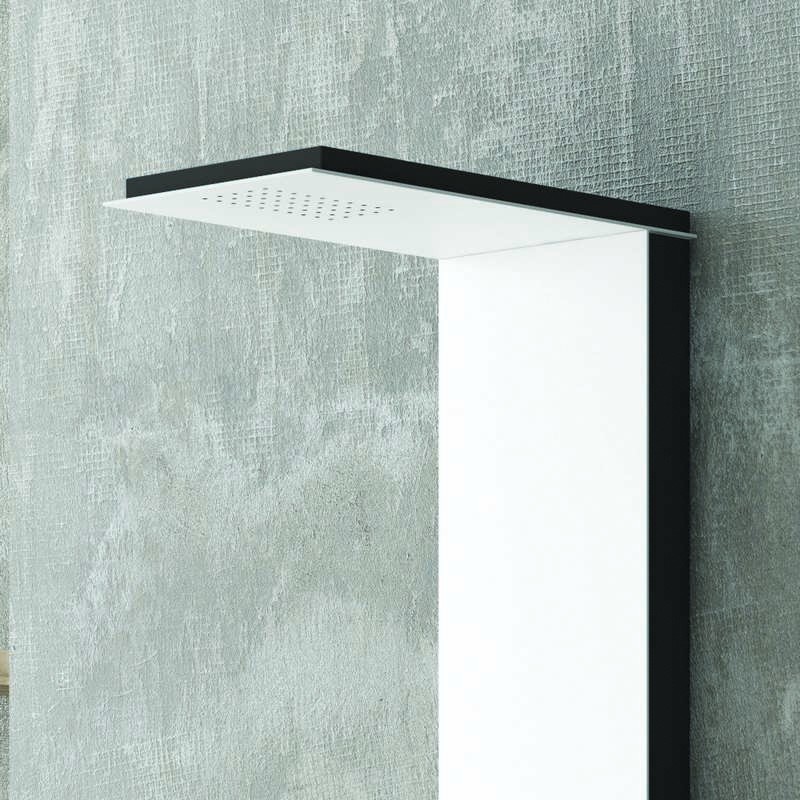 Pannello idromassaggio colore bianco e nero con mensola integrata | Kaman-BN9800 kamalu - 3