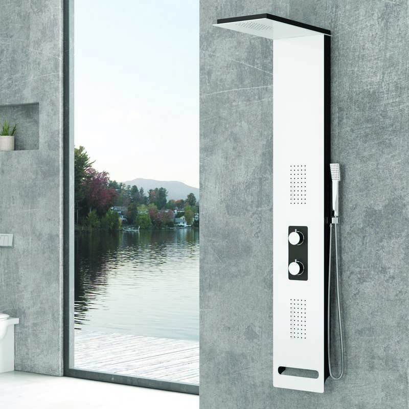 Pannello doccia idromassaggio colore bianco e nero| Kaman-BN9700 kamalu - 1