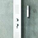 Pannello doccia idromassaggio in acciaio finitura satinato| Kaman-1100 kamalu - 4