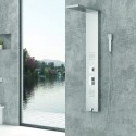 Pannello doccia idromassaggio con soffione grande in acciaio satinato | Kaman-E220 kamalu - 1
