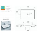 Lavabo appoggio Ultramoderno 60cm Ceramica Litos-0008