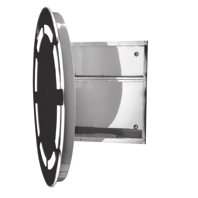Specchio bagno led tondo con contenitore | KAM-138 kamalu - 3