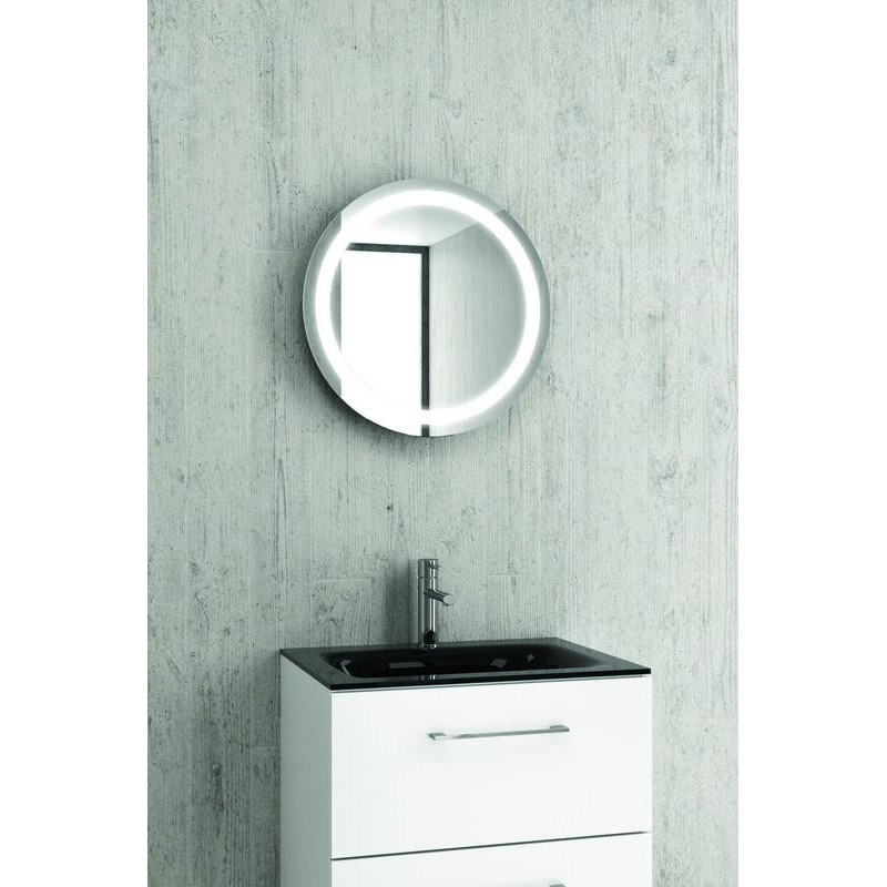 Specchio bagno led tondo con contenitore | KAM-138 kamalu - 2