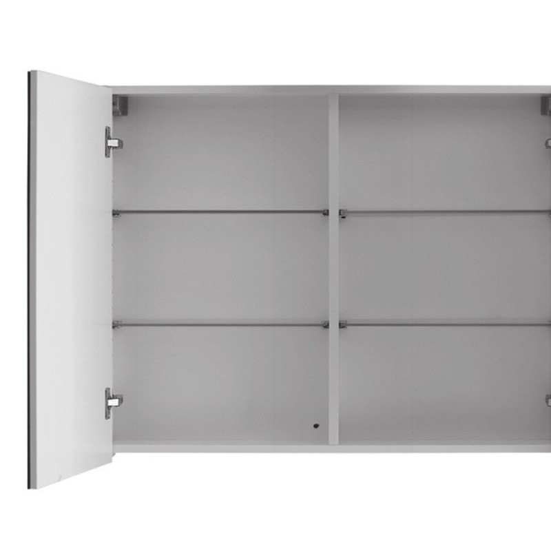Specchiera bagno contenitore in legno 80x13x75 cm SP-80 kamalu - 5