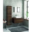 Composizione bagno sospesa 80cm mobile colonna e specchio led kamalu - 4
