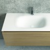 Mobile bagno 135 cm con lavabo incasso e vano a giorno a destra SP-135ED kamalu - 6