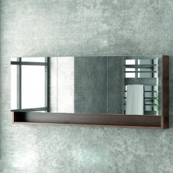 Specchio bagno 150cm contenitore con 3 ante e 2 ripiani SP-155BS kamalu