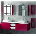 Composizione bagno 175cm sospesa, composta da mobile, due specchi e 2 pensili SP-175B kamalu - 1