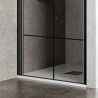 Nicchia doccia battente 90 cm telaio nero e serigrafia nera NICO-B3000 kamalu - 3