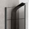 Nicchia doccia battente 90 cm telaio nero e serigrafia nera NICO-B3000 kamalu - 5