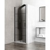 Nicchia doccia battente 90 cm telaio nero e serigrafia nera NICO-B3000 kamalu - 2